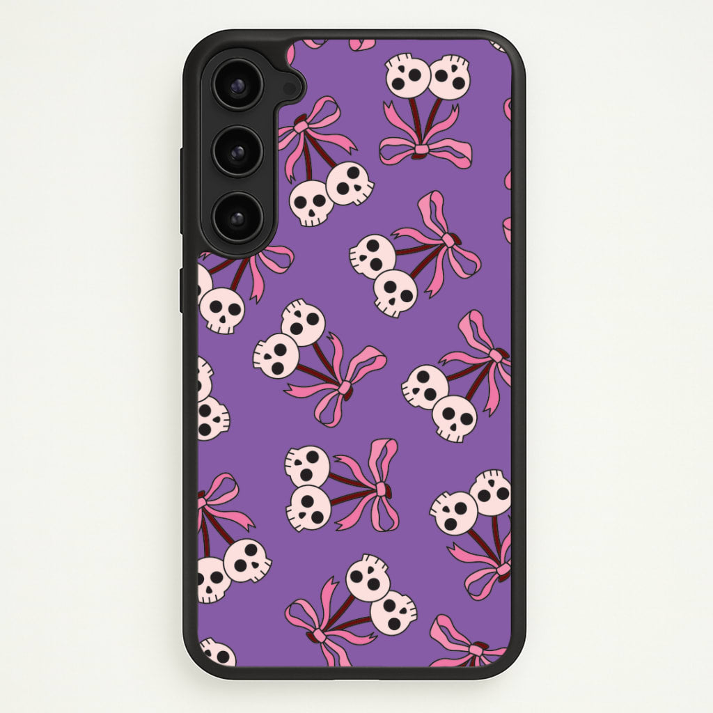 Cherry Skulls Pattern Galaxy S23 Case