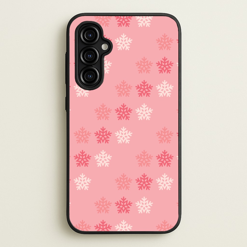 Red Slowflakes Christmas Pattern Galaxy A54 Case