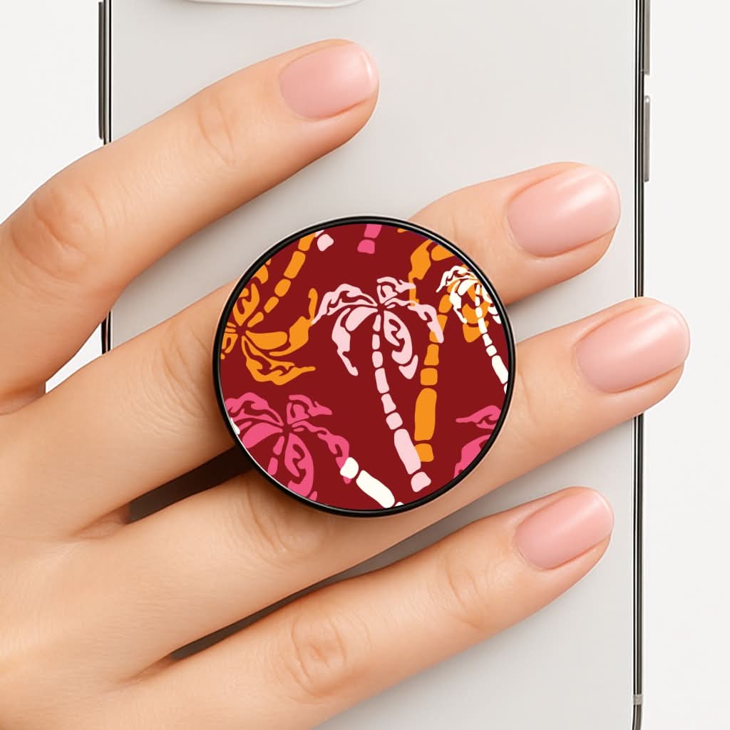 Abstract Palm Trees Pattern Phone Grip