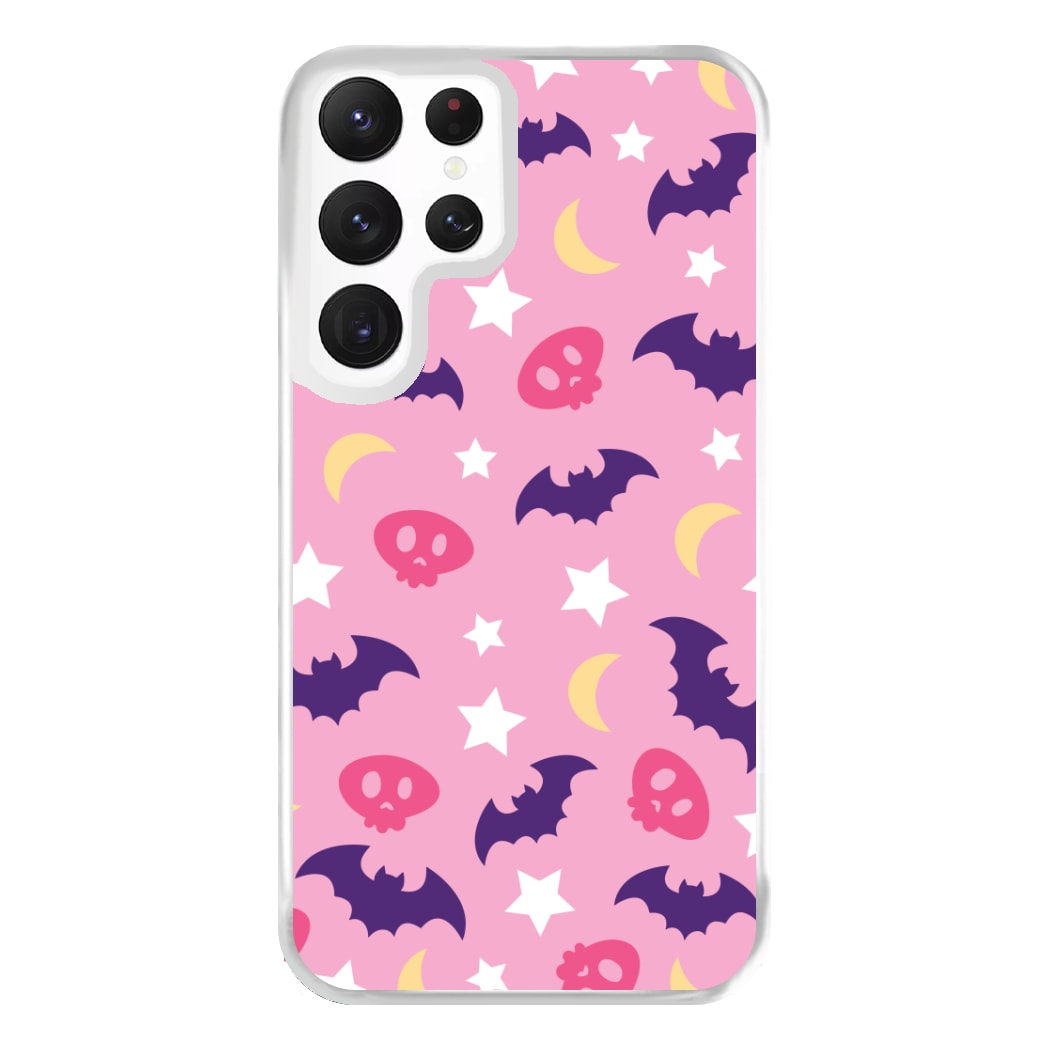 Skull, Bats And Stars Pattern Galaxy S22 Ultra Case