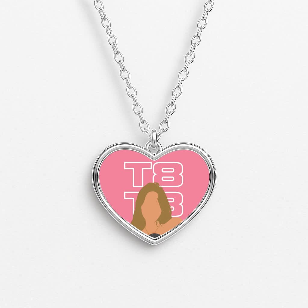 T8 Pink Heart Necklace