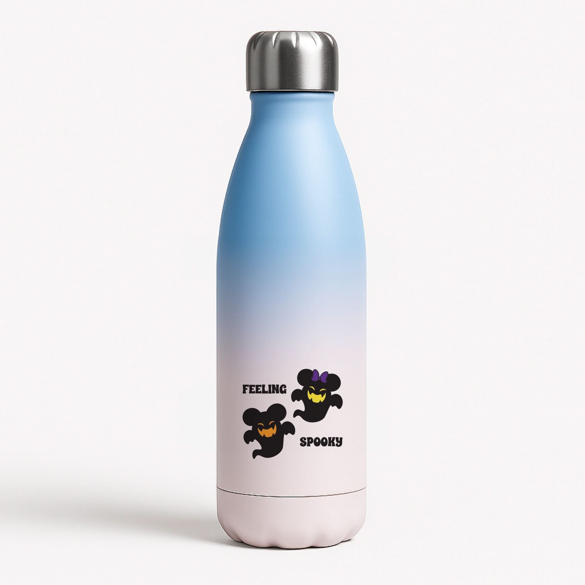 Feeling Spooky Mouse Ghosts Blue Water Bottle