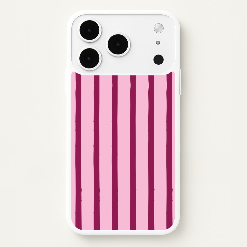 Strawberry Stripes iPhone 17 Pro Case