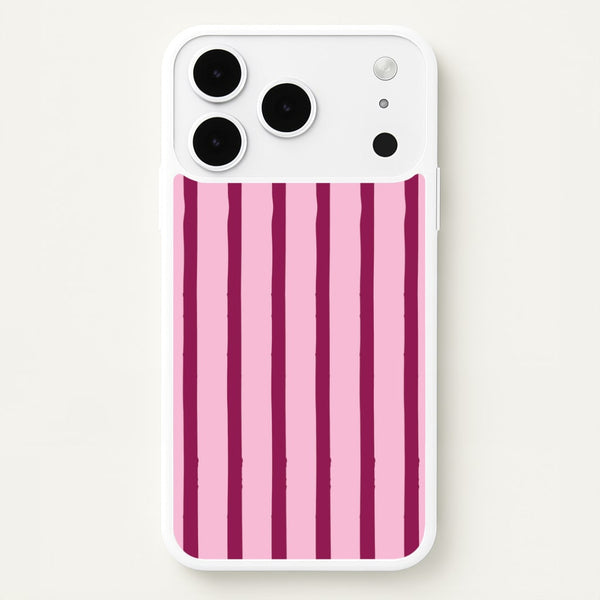 Strawberry Stripes iPhone 17 Pro Max Case