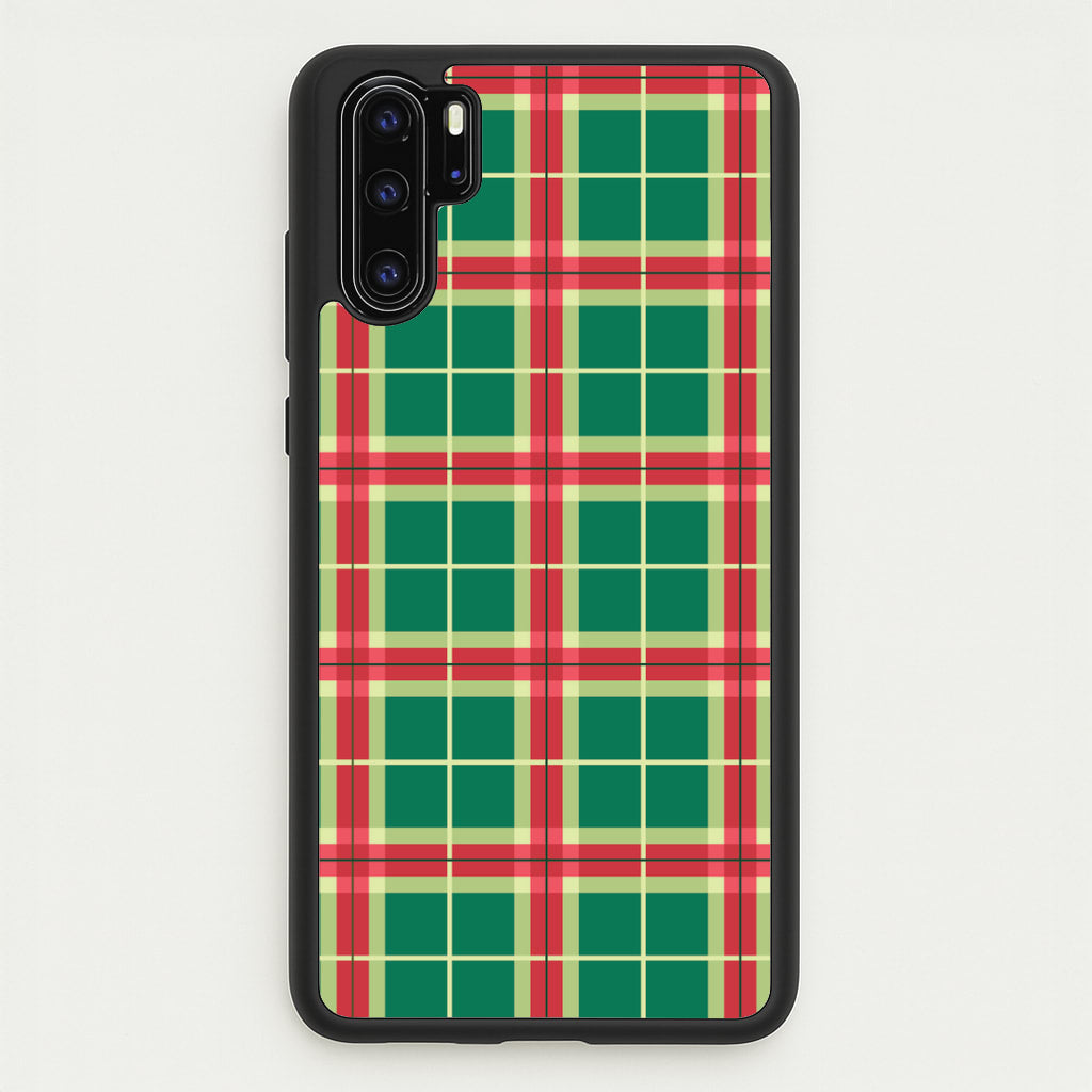 Red And Green Tartan II Christmas Pattern Huawei P30 Pro Case