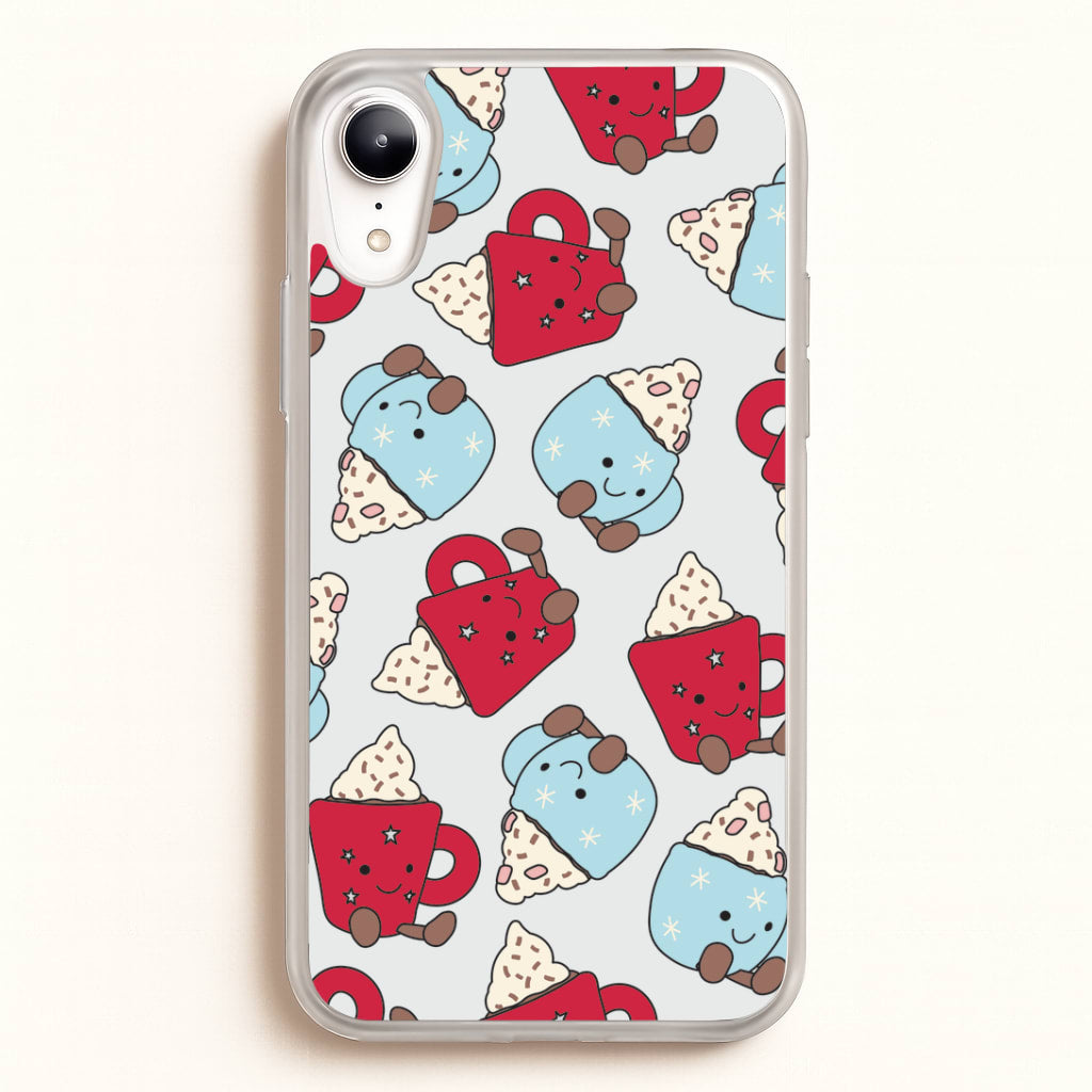 Christmas Drinks Plushies Pattern iPhone XR Case