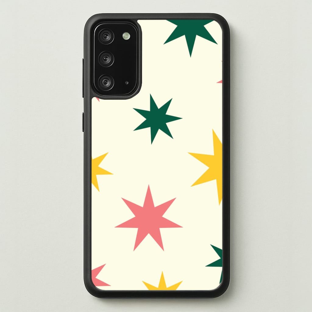 Colourful Christmas Stars Pattern Galaxy Note 20 Case