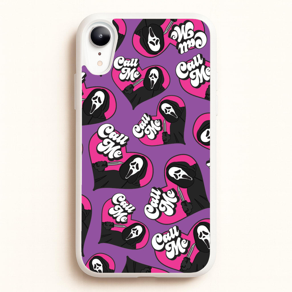 Call Me Heart Pattern iPhone XR Case