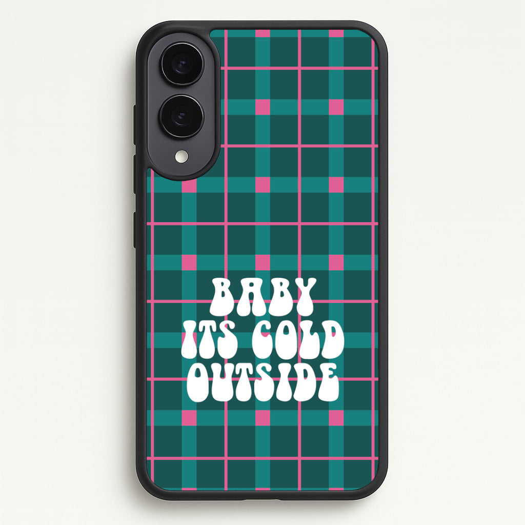 Baby It's Cold Outside Tartan Galaxy S25 Edge Case