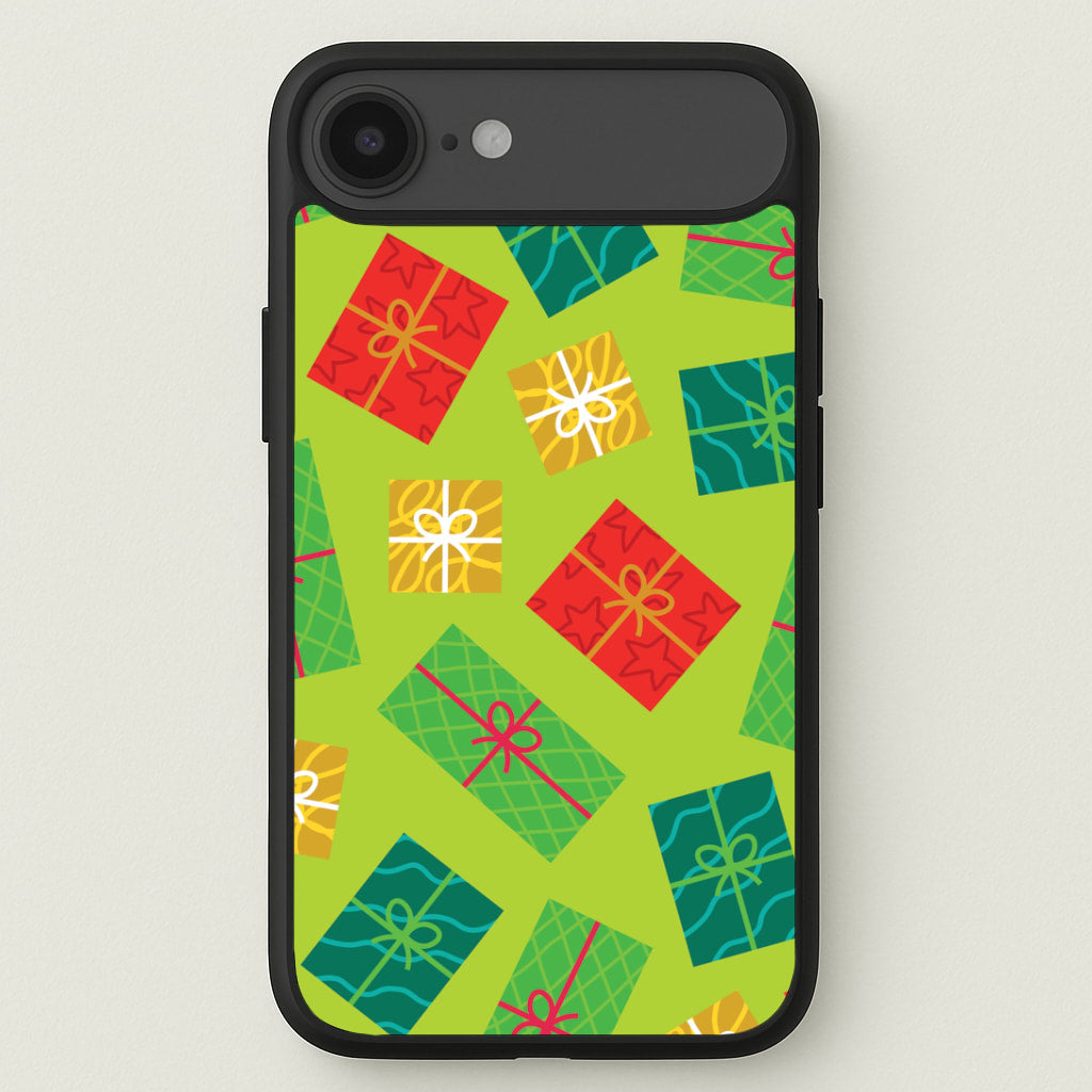 Colourful Abstract Christmas Presents Pattern iPhone 17 Air Case
