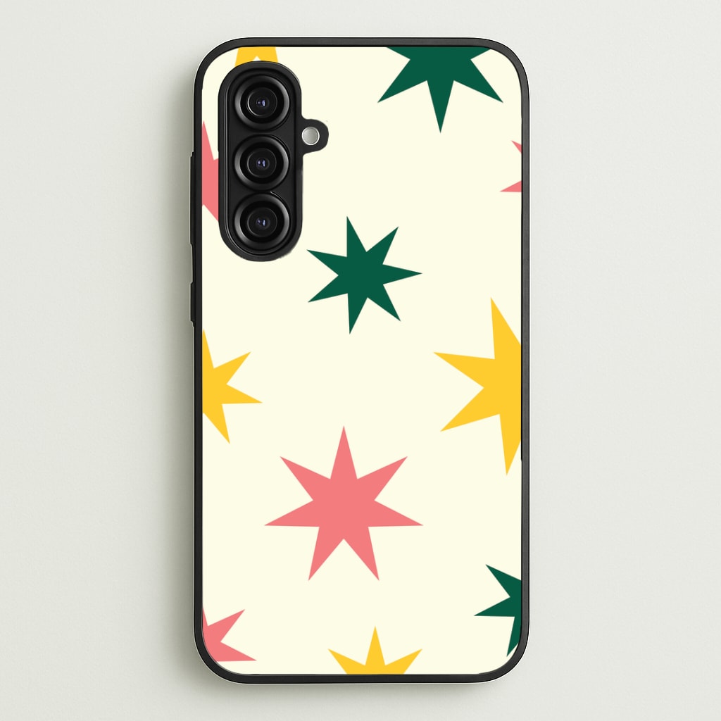 Colourful Christmas Stars Pattern Galaxy A16 Case