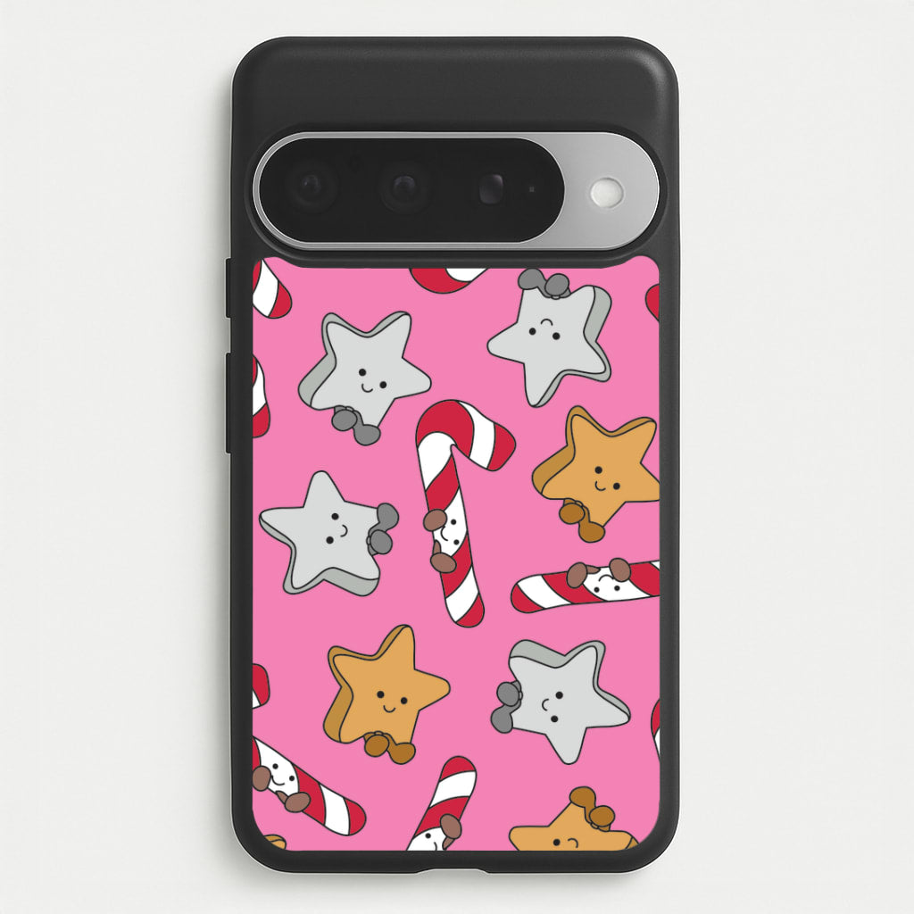Pink Christmas Plushies Pattern Google Pixel 10 Pro XL Case