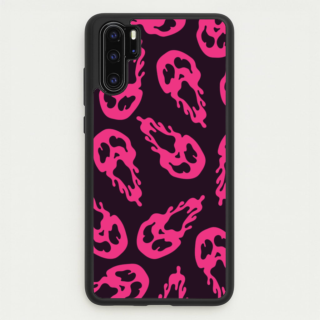 Trippy Ghost Face Pattern Huawei P30 Pro Case