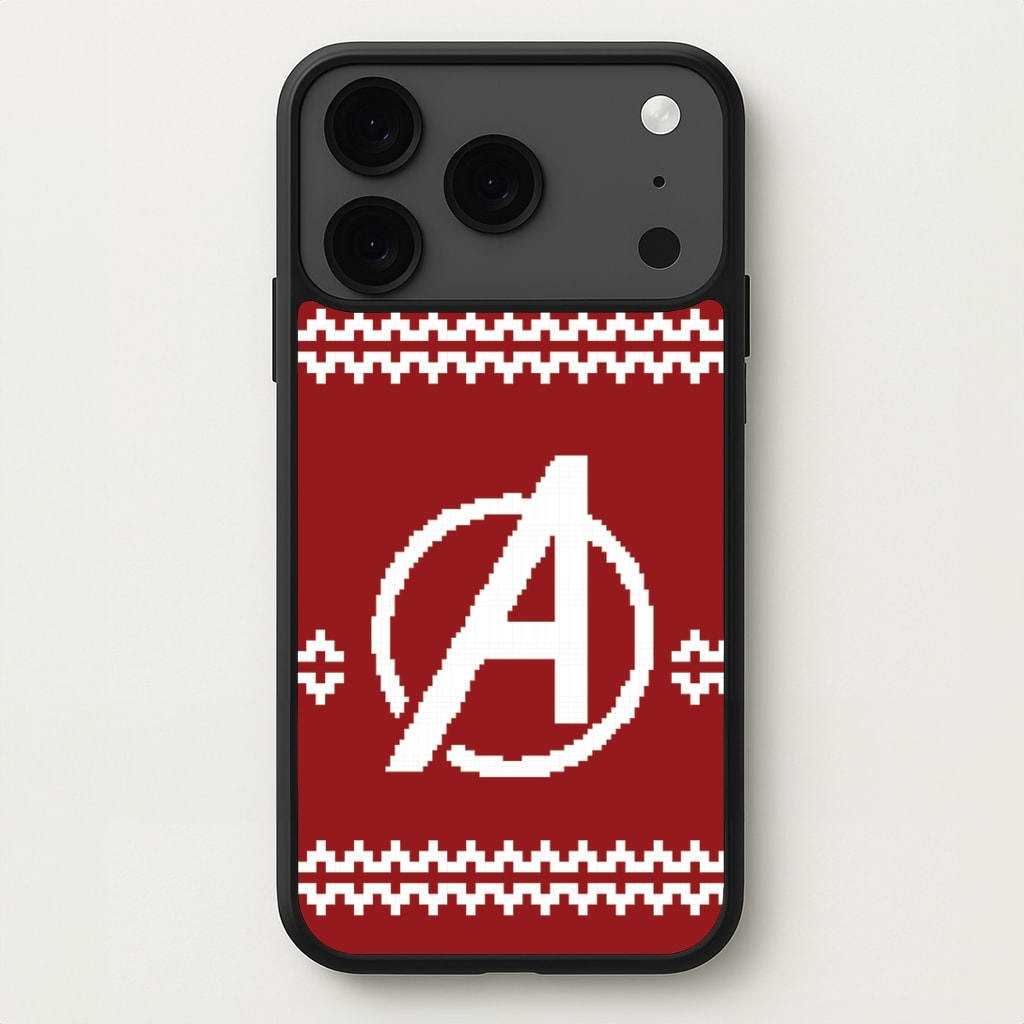 Superhero Team Red Christmas Jumper iPhone 17 Pro Case
