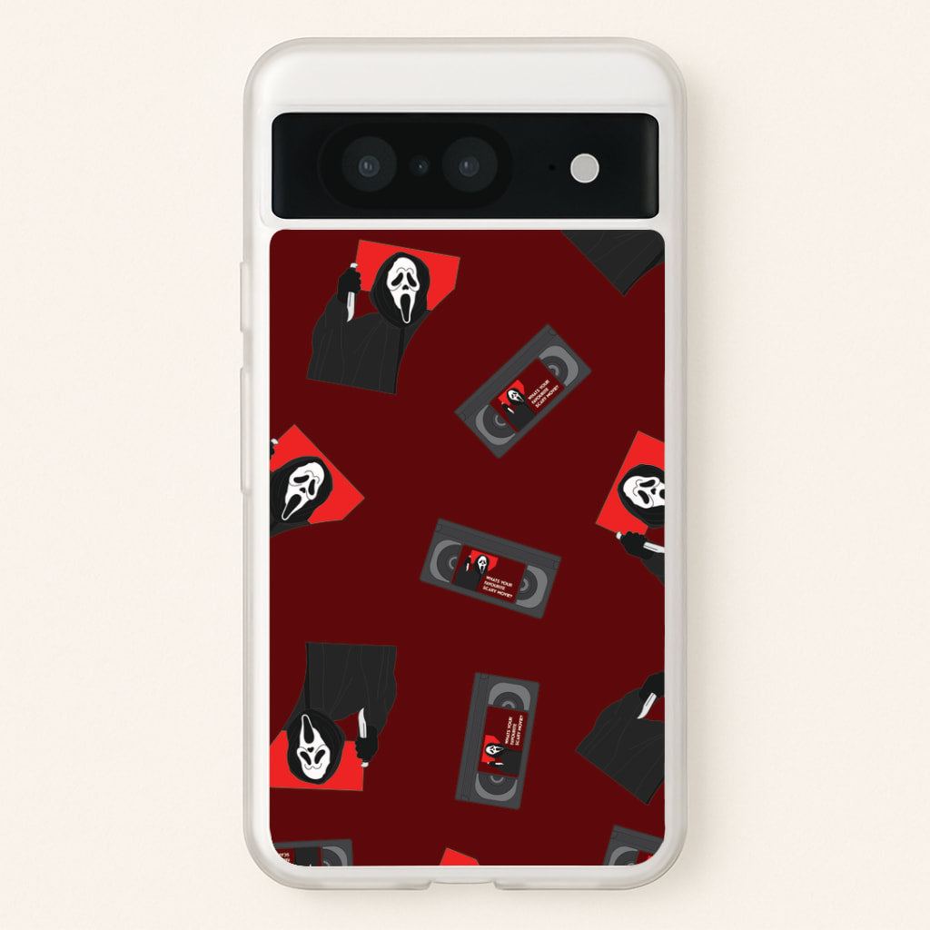 VHS & Ghostface Pattern Google Pixel 8 Case