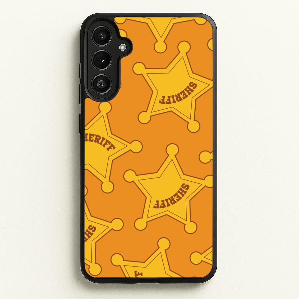 Sheriff Badge Pattern Galaxy A34 Case