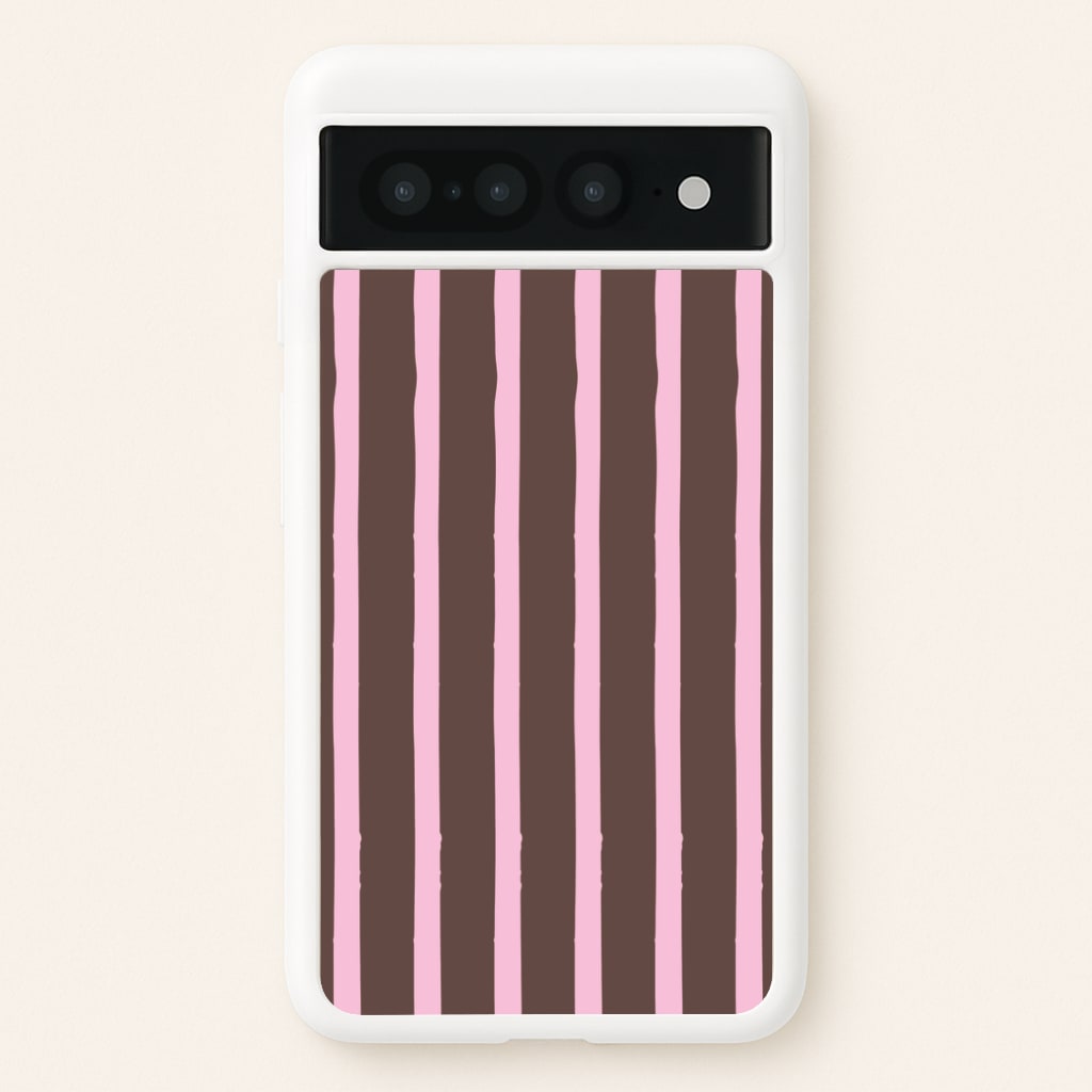 Chocolate & Strawberry Stripes Google Pixel 7 Pro Case