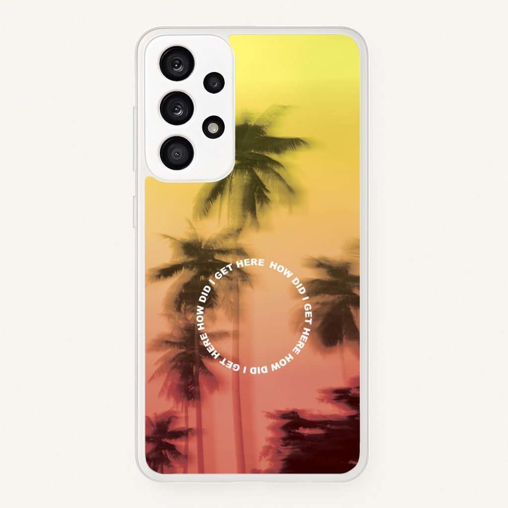 Palm Trees Circle Galaxy A53 Case