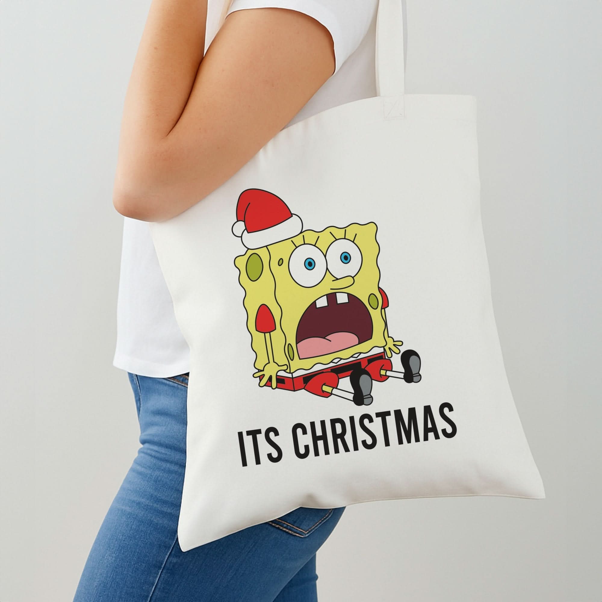It's Christmas Cartoon Sponge Shoulder Bag