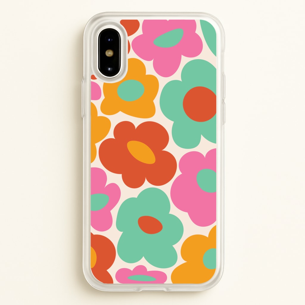 Abstract Trippy Retro Flowers iPhone X / XS Case