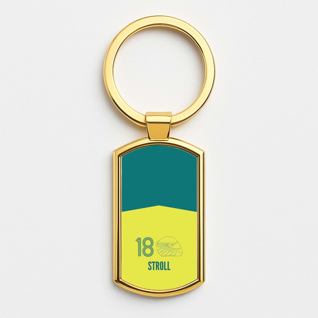 Stroll Helmet 2026 Gold Keyring