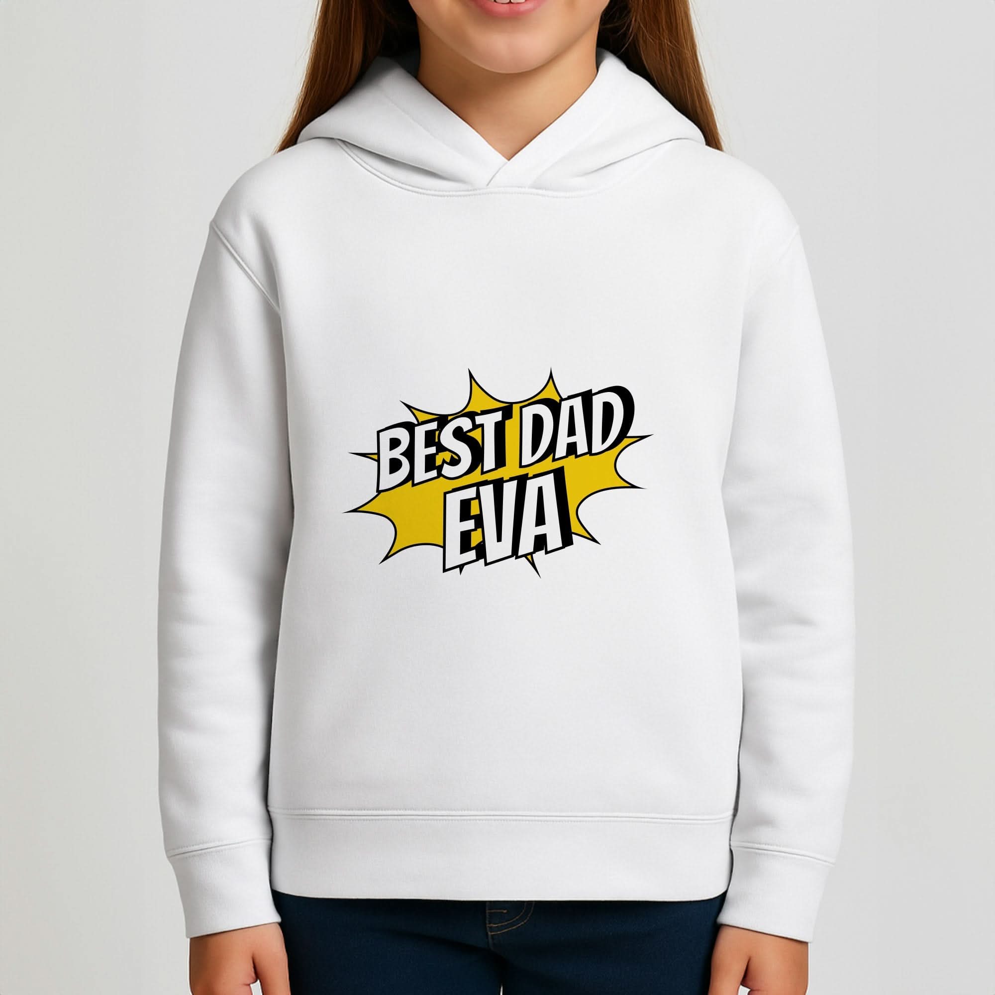 Comic Book Best Dad Eva Girls Hoodie