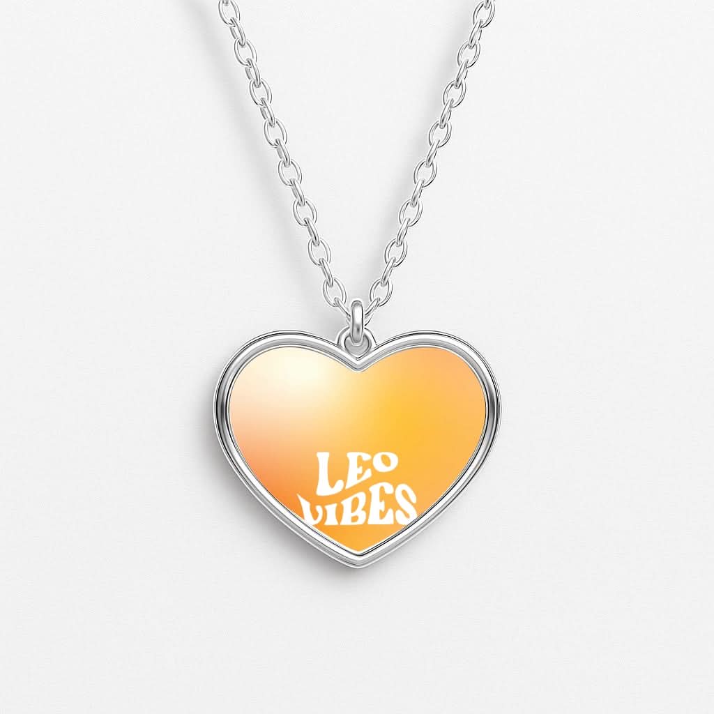 Leo Vibes Gradient Zodiac Heart Necklace