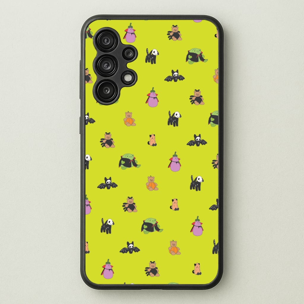 Halloween Plushies Pattern III - Halloween Galaxy A13 Case