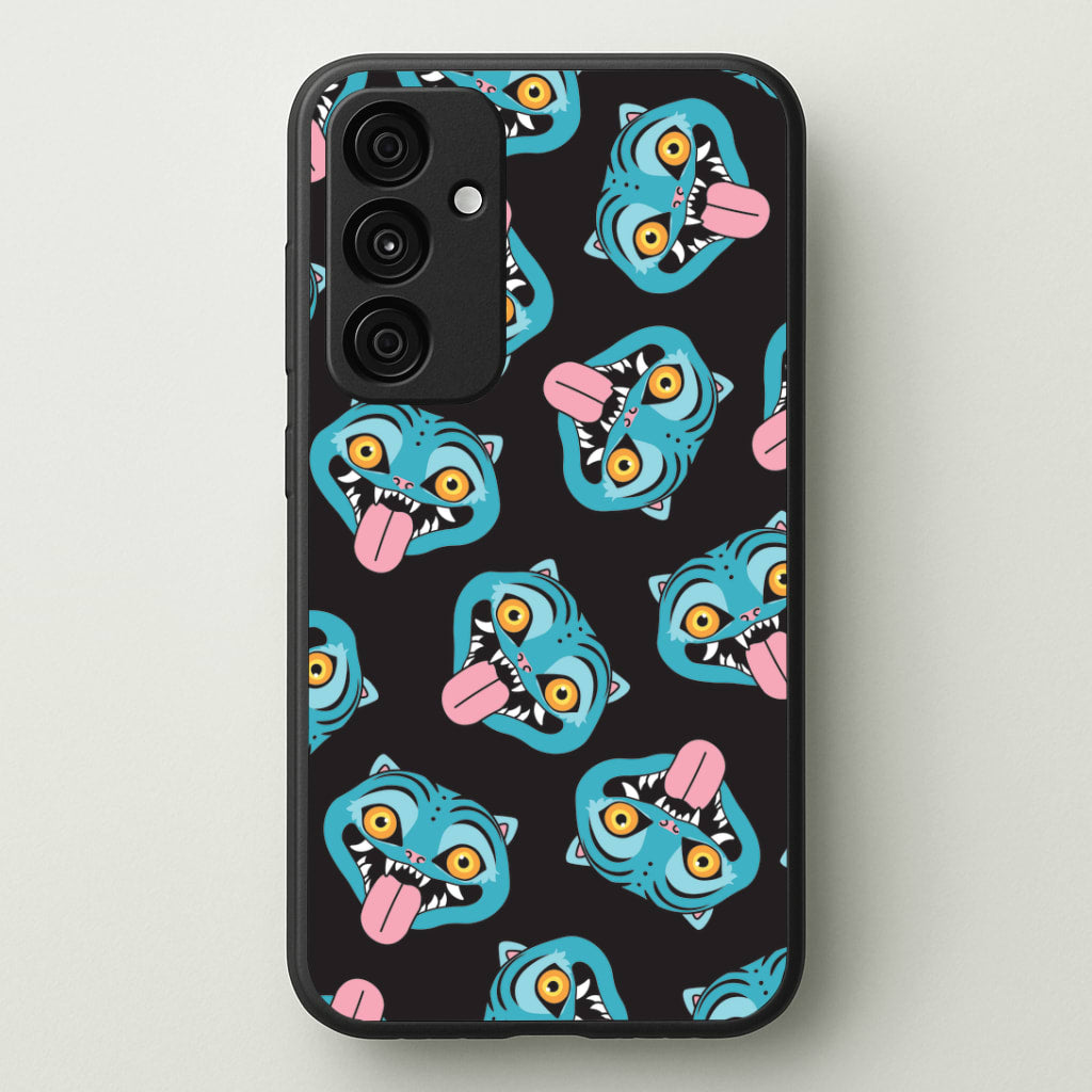 Demon Cat Pattern Galaxy A15 Case