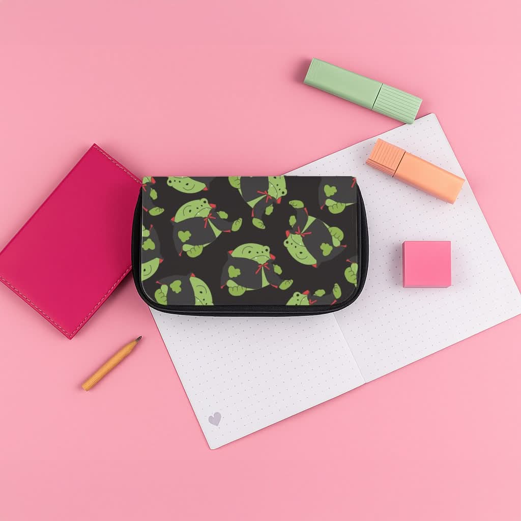 Vampire Frog Pattern - Halloween Pencil Case