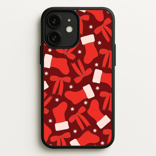 Stockings And Bows Pattern iPhone 11 Case