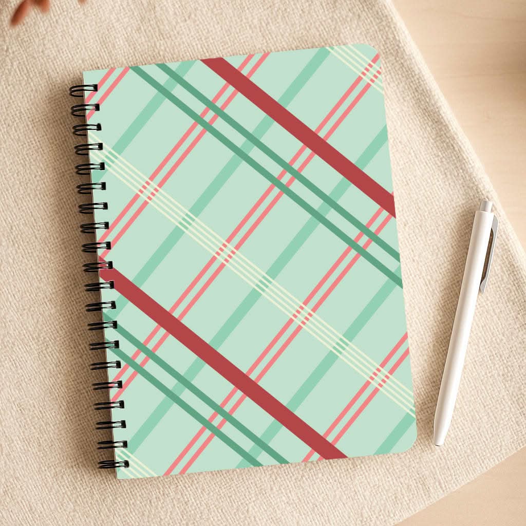 Pastel Tartan Christmas Pattern Notepad