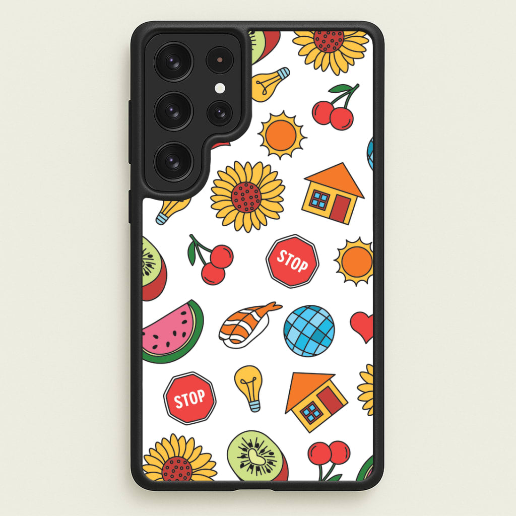 Harry Stickers Pattern Galaxy S23 Ultra Case