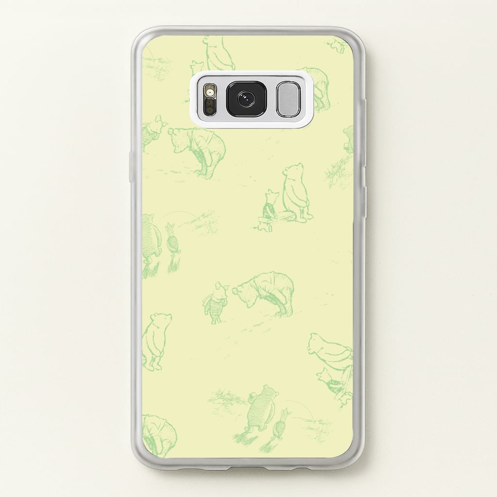 Sketched Winnie Pattern Galaxy S8 Plus Case