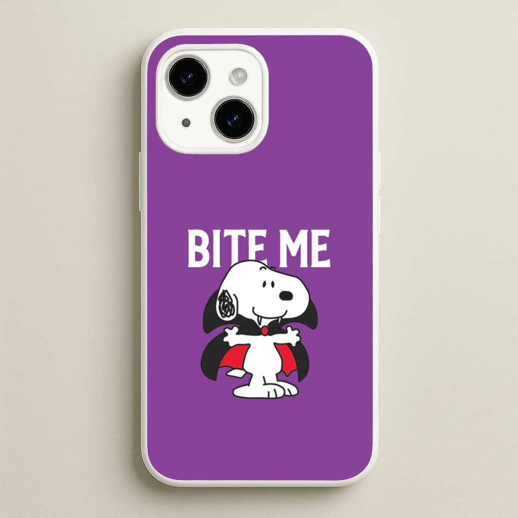 Bite Me Cartoon Beagle iPhone 14 Case