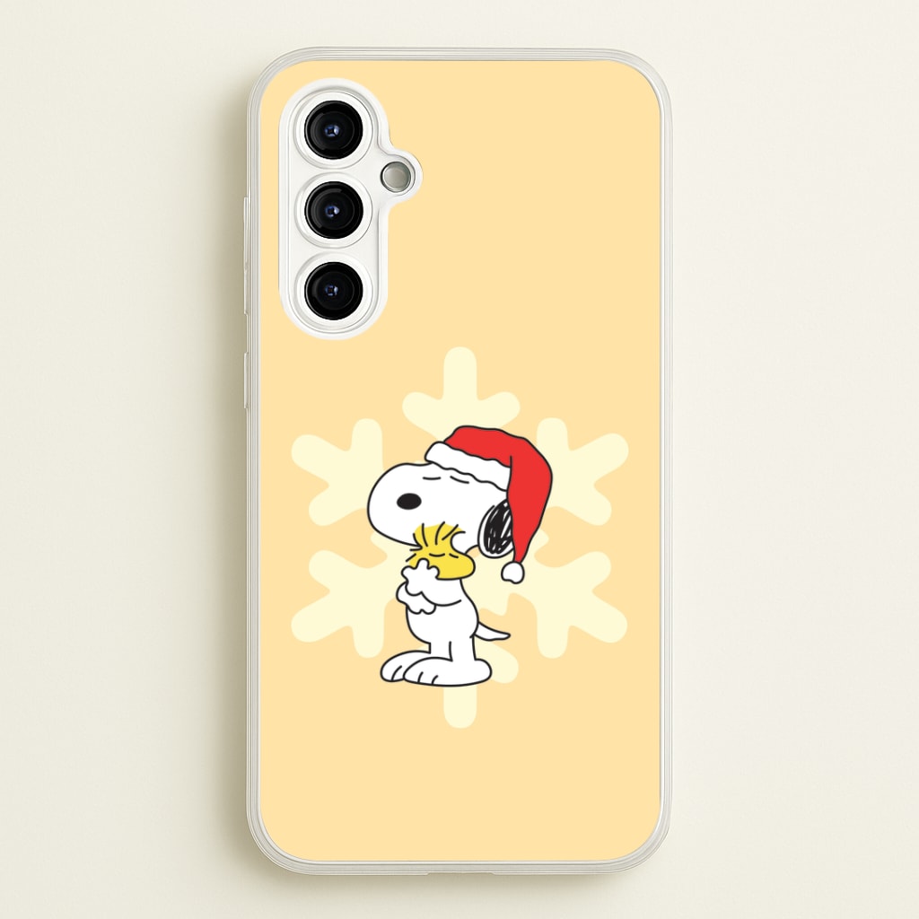 Christmas Cartoon Beagle And Bird Galaxy A54 Case