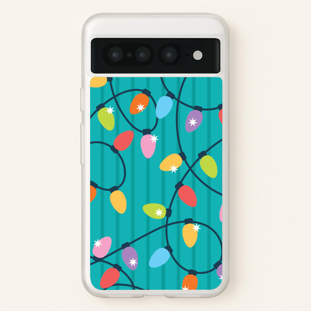 Funky Christmas Lights Pattern Google Pixel 7 Pro Case