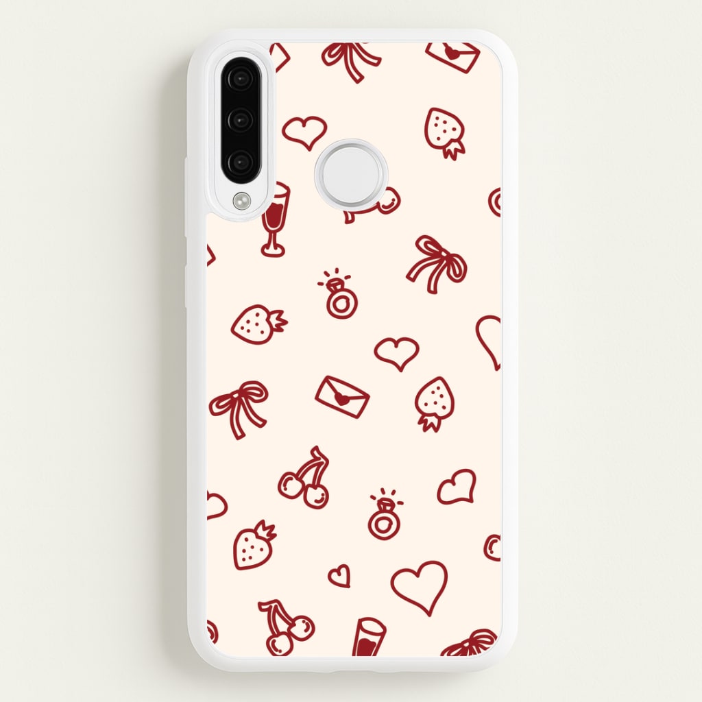 Valentines Doodles Huawei P30 Lite Case