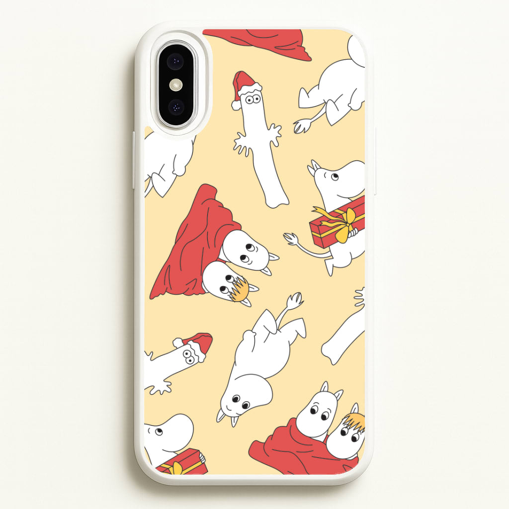 Christmas Mooms Pattern iPhone XS Max Case
