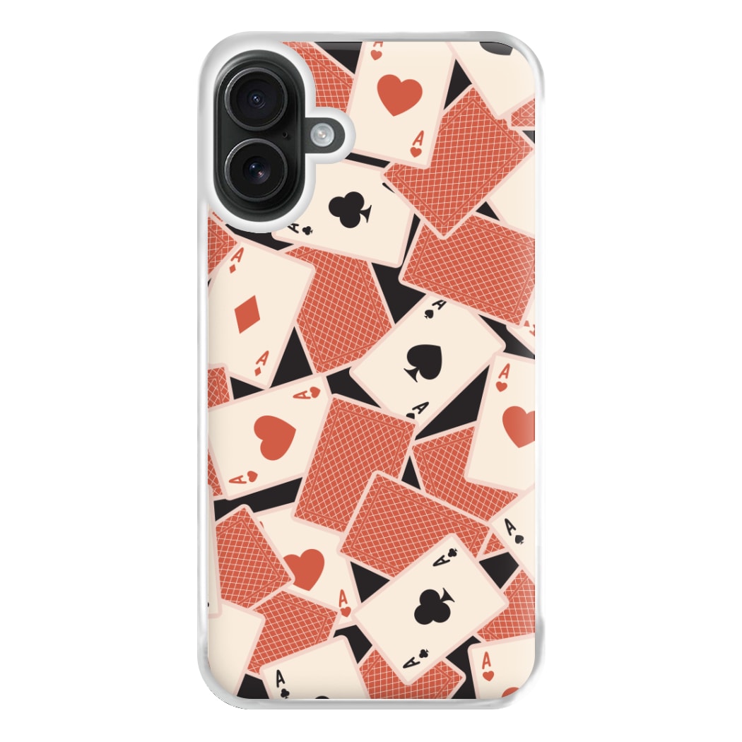 Playing Cards Collage Pattern iPhone 16 Plus Case