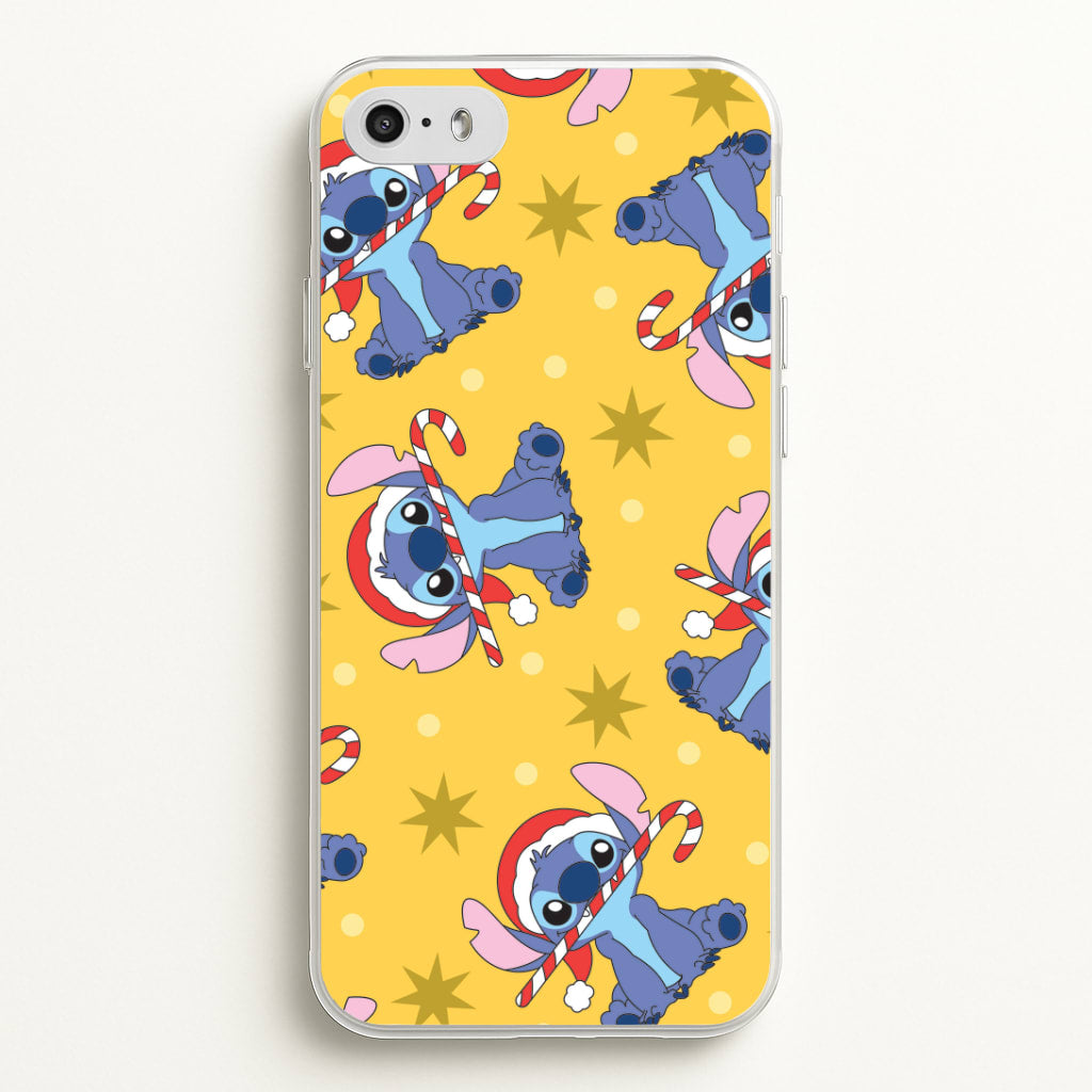Cute Blue Alien Candycane Christmas Pattern iPhone 5 / 5s / SE 2016 Case