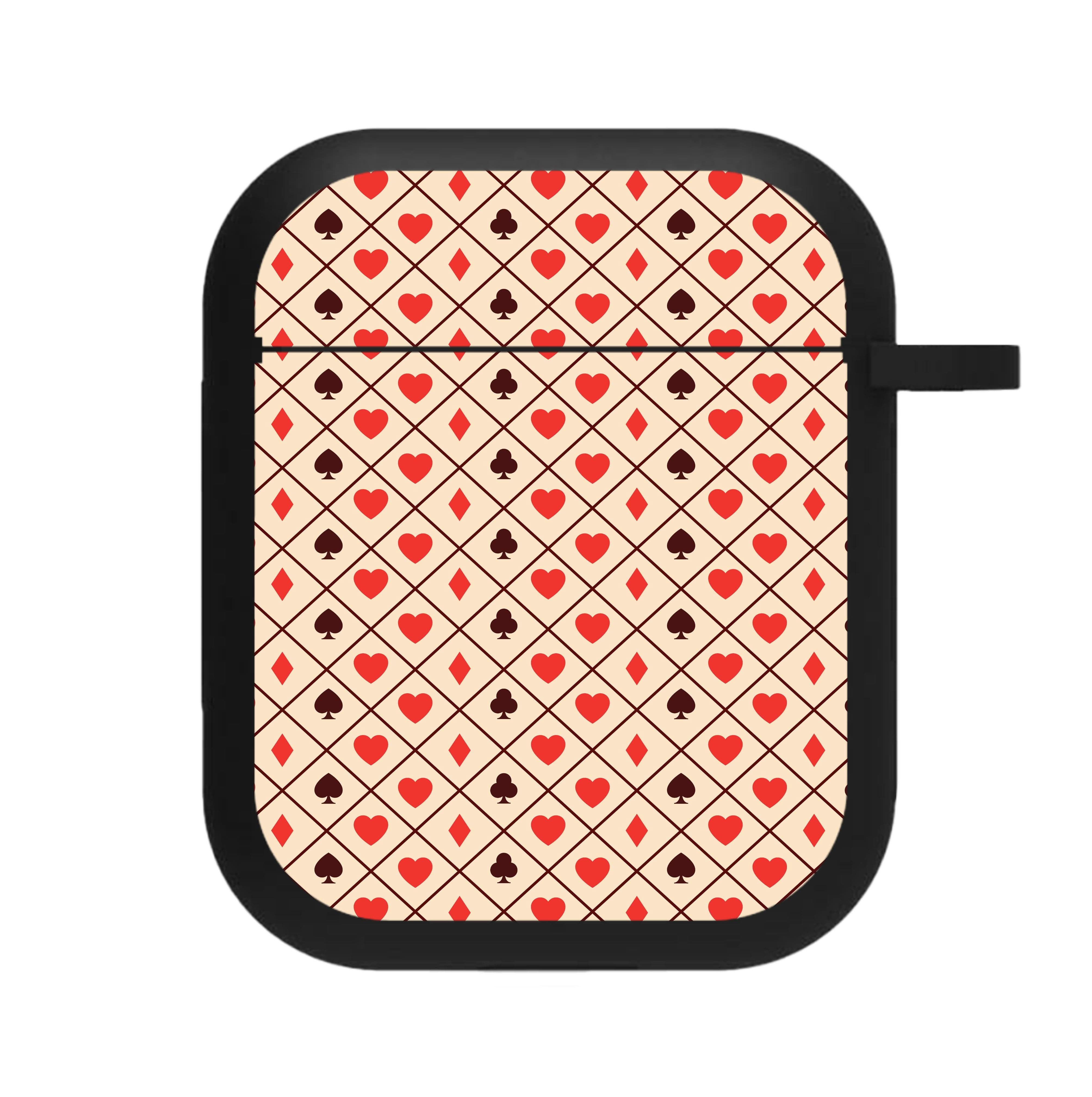 Zig-Zag Card Suits Pattern AirPods Case