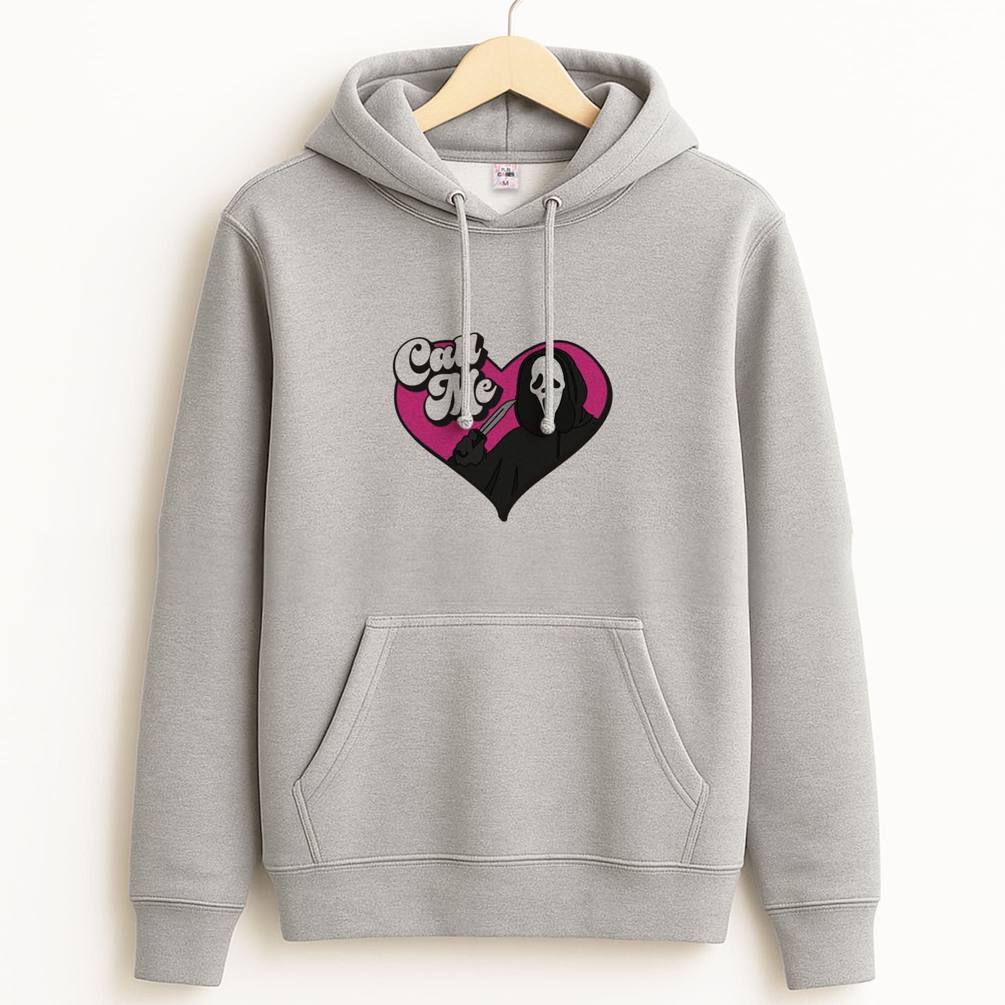 Call Me Heart Unisex Grey Hoodie