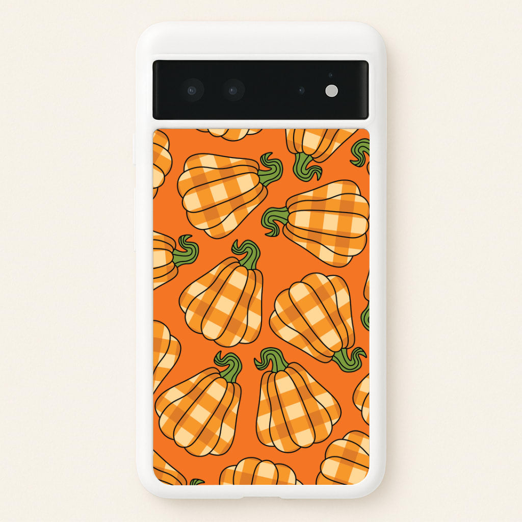 Tartan Pumpkins Pattern Google Pixel 6 Case