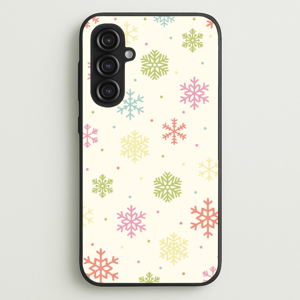 Pastel Snowflakes Pattern Galaxy S23FE Case