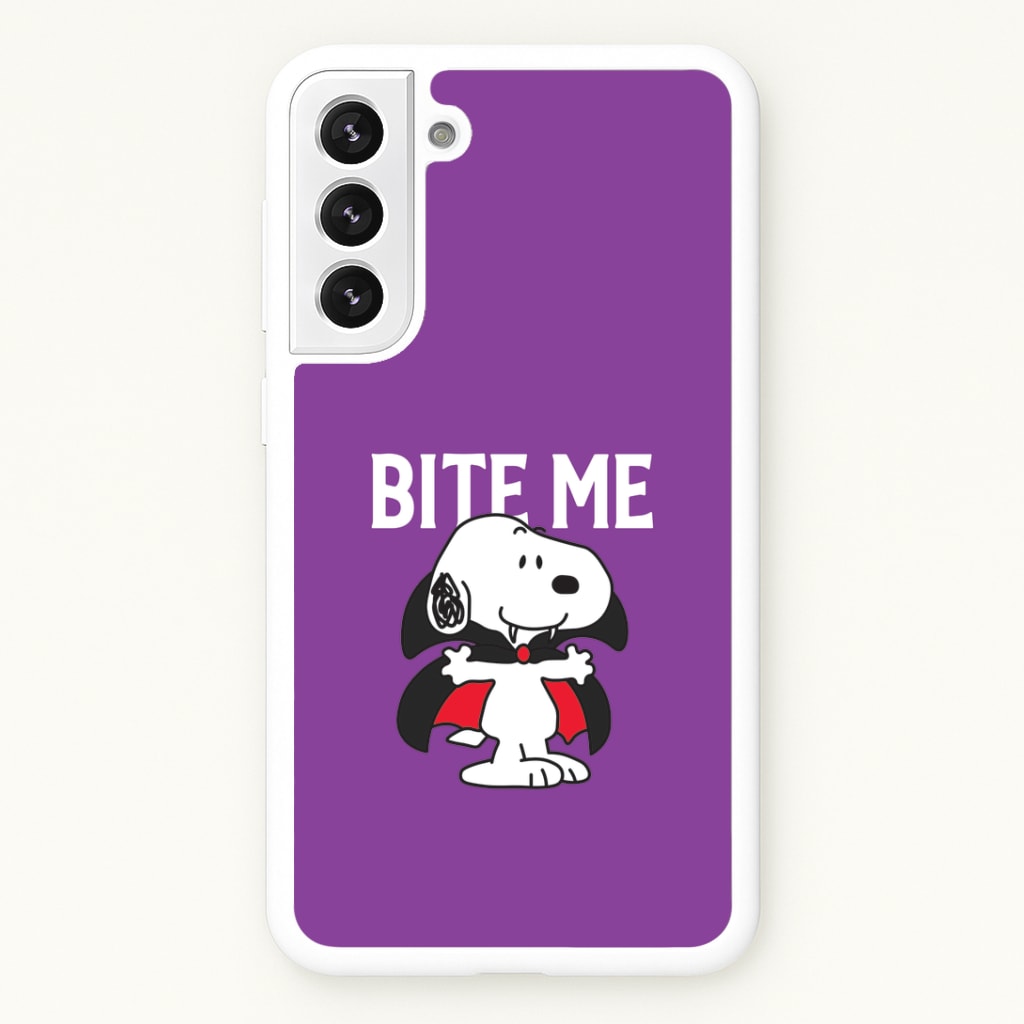 Bite Me Cartoon Beagle Galaxy S21 Case