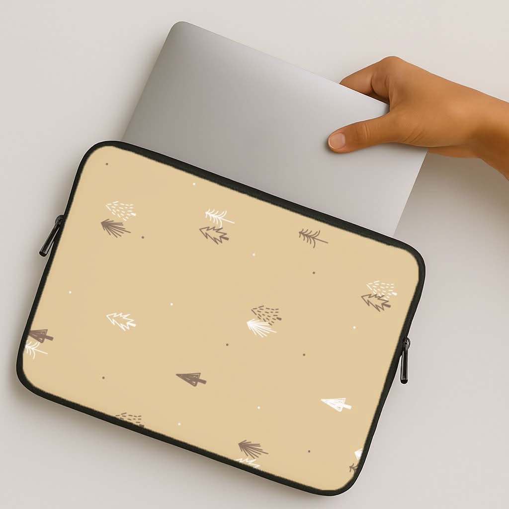 Minimal Christmas Trees Pattern MacBook Cover