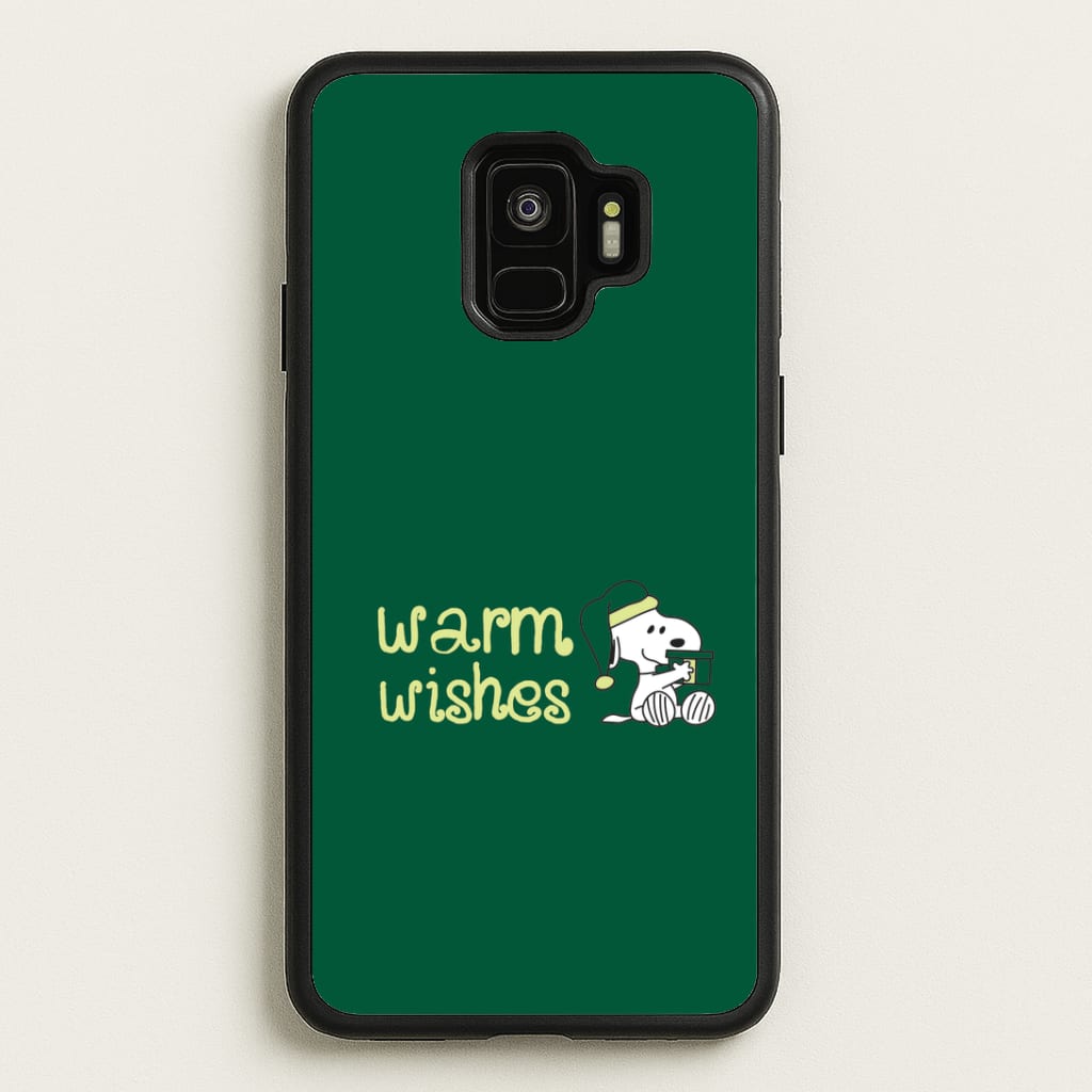 Cartoon Beagle Warm Wishes Galaxy S9 Case