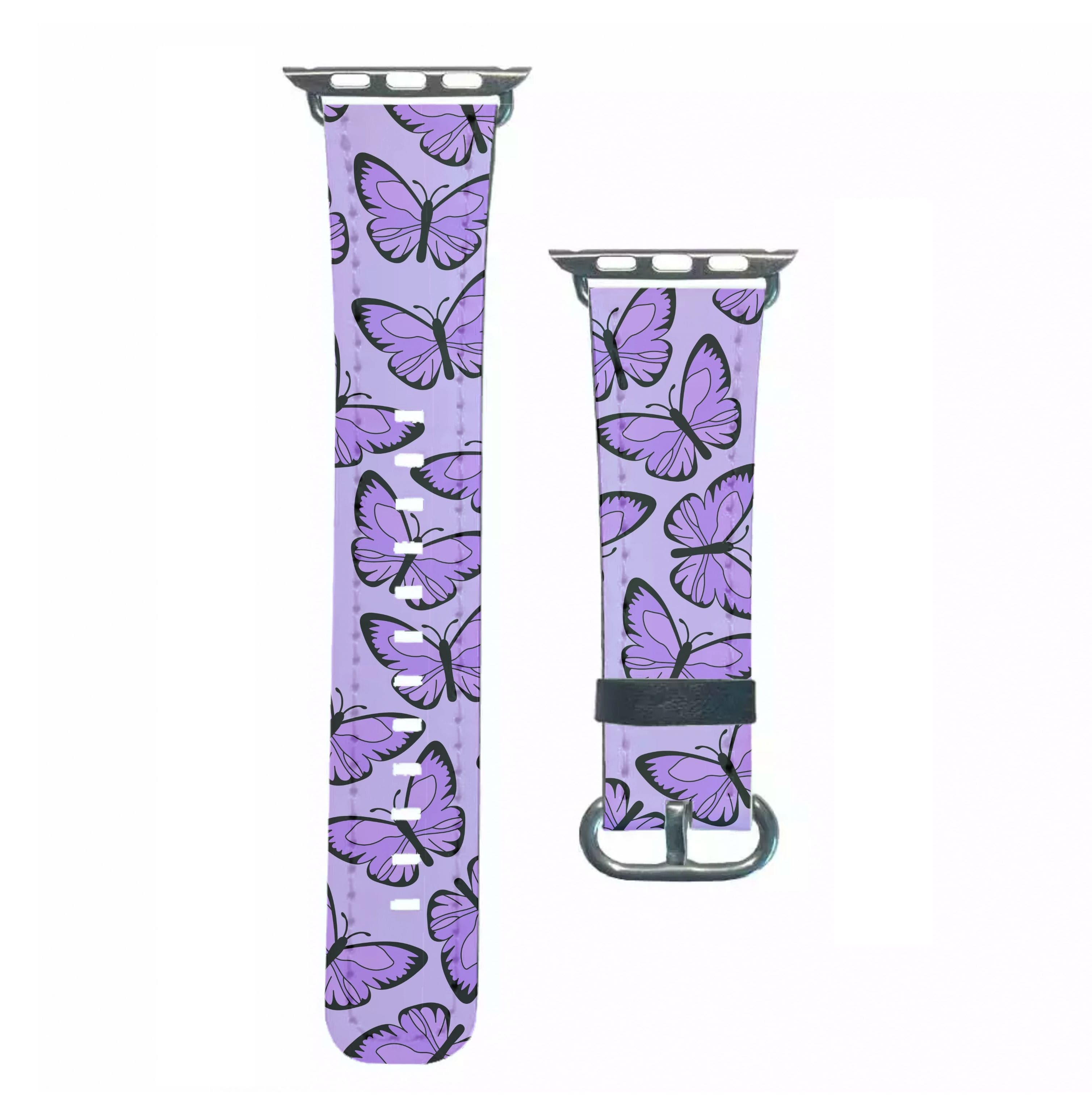 Purple Butterfly - Butterfly Patterns Apple Watch Strap