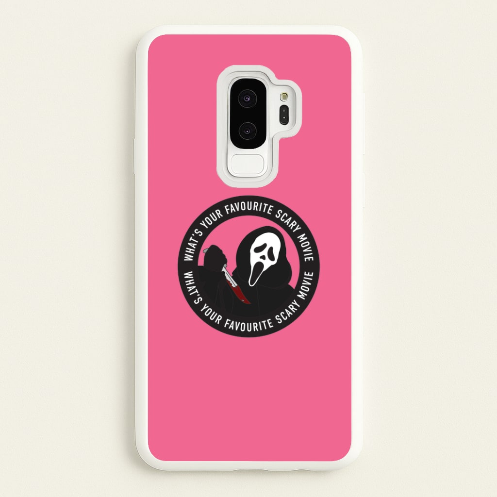What's Your Favourite Scary Movie Badge Galaxy S9 Plus Case